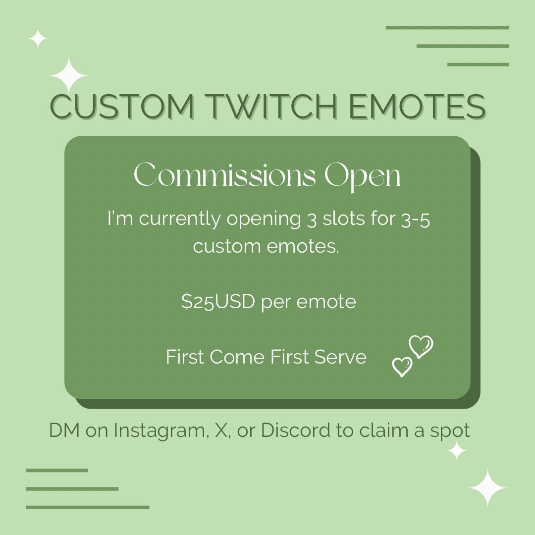 I’m opening up my emote commissions after being closed for almost a year!

Only 3 spots available! Claim now!