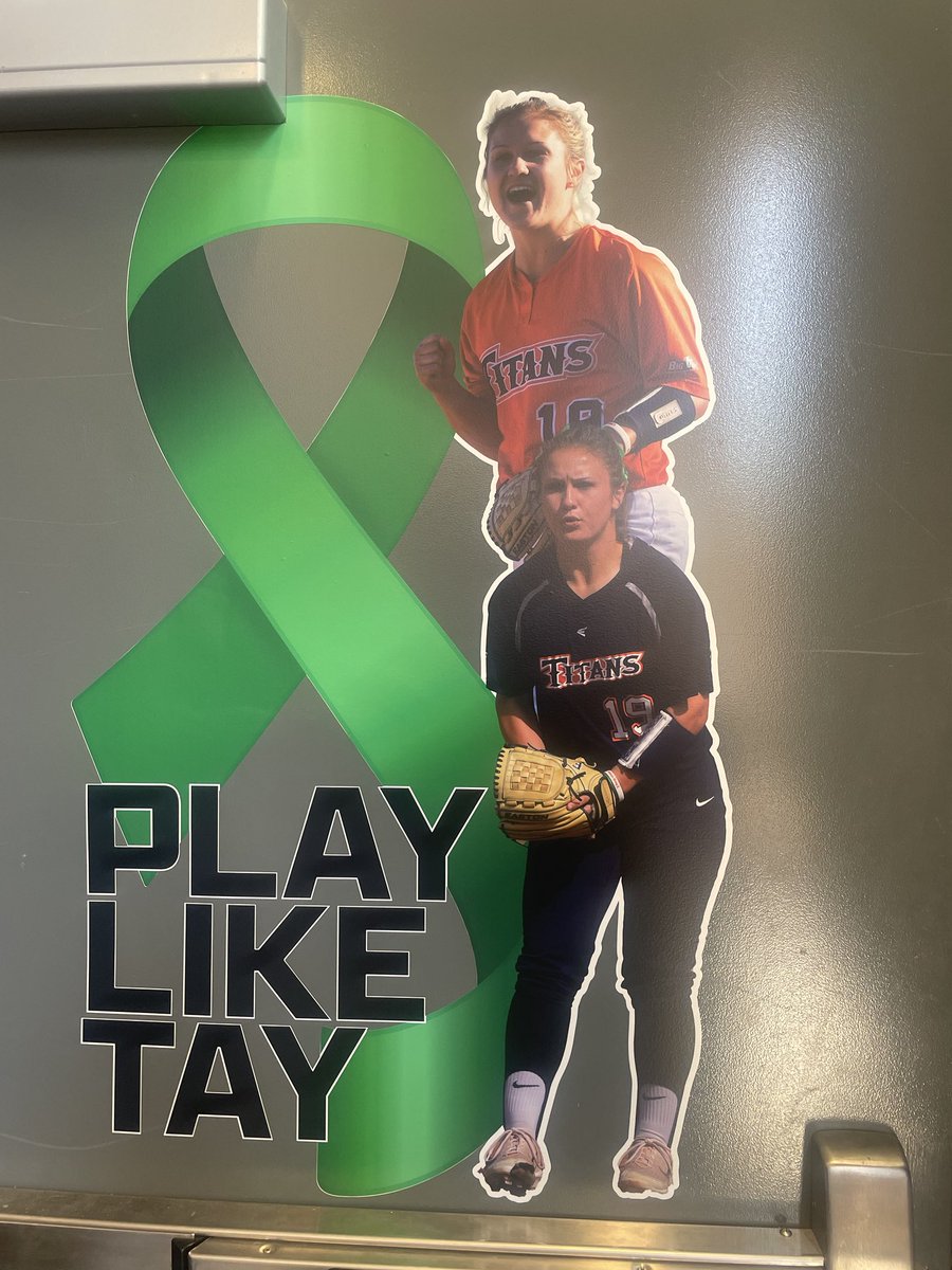 New tradition…every time you go in/out of the locker room you touch the Taylor decal to remind ourselves how lucky we are to be out on the field competing and to play like Tay….gritty, like a warrior, humble….Taylor Dockins Style! ⁦@Fullerton_SB⁩ #titanpride