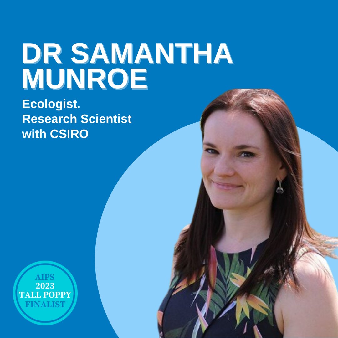 Introducing one of our SA 2023 Tall Poppy Finalists, Dr Samantha Munroe. Dr Samantha Munroe is an ecologist dedicated to the conservation of Australian wildlife. #YTP2023 #TallPoppy #scienceawards #nationalscienceweek #marineecology #landscapeecology