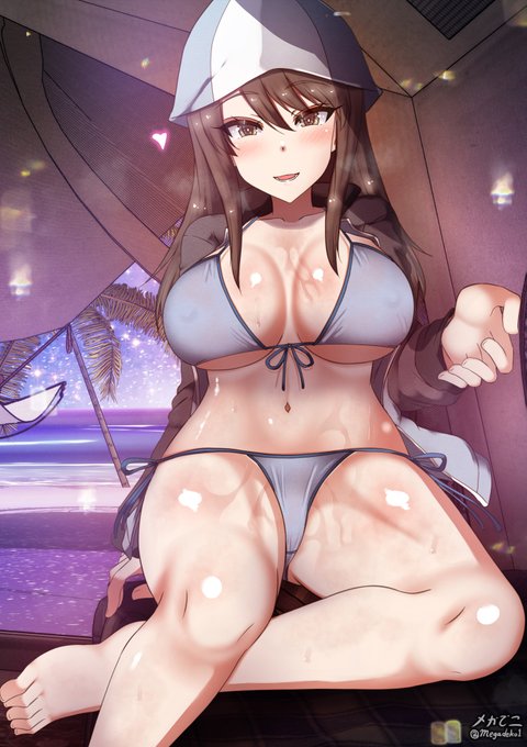 夜の海キャンプのミカと… 