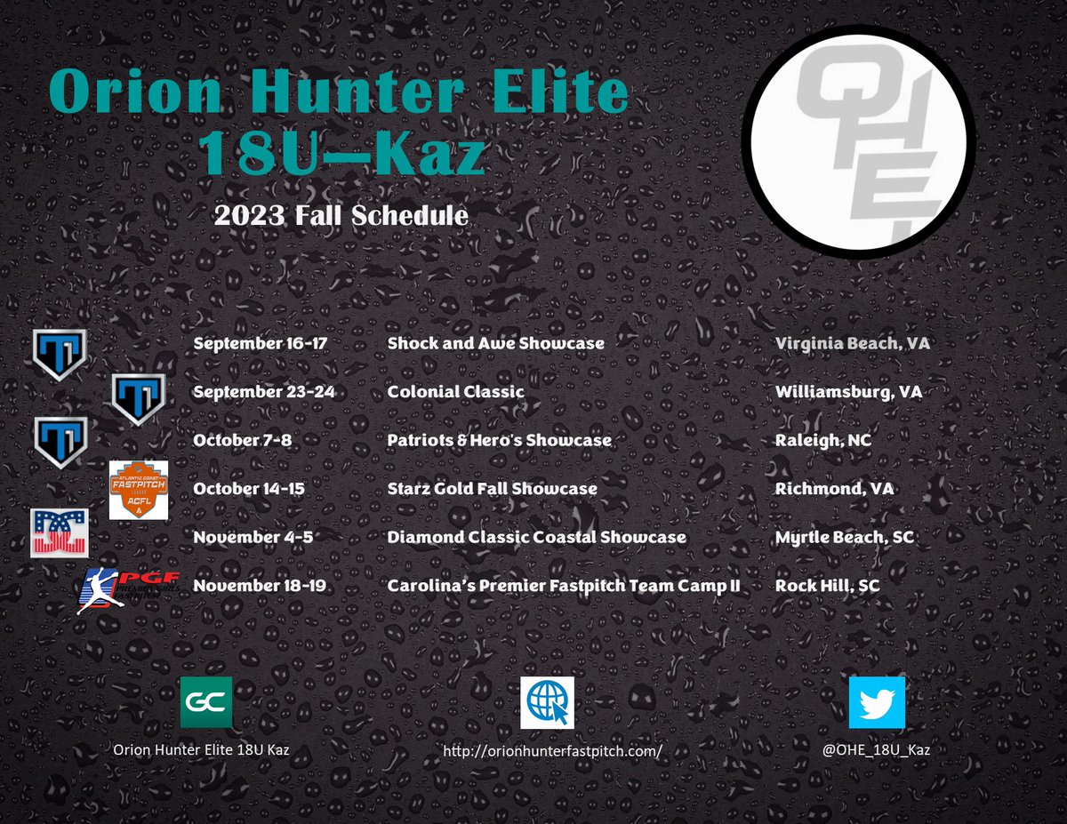 OHE_18U_Kaz's tweet photo. 🗣 Here's our fall schedule. We can't wait to hit the dirt. See you there! @Coach_M_Booth @UVAWiseSB @AppStateSB @UVASoftball @RoanokeSoftball @Winthropsoftbal @HokiesSoftball @UNCWsoftball @ChowanSoftball @UMOSoftball @ecu__softball @RoyalsSball @RamsSoftballBC @PfeifferSball https://t.co/ICkKpo5PUK