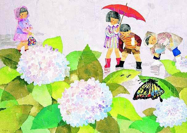 Chihiro Iwasaki (1918-1974)

Japanese artist and illustrator best known for her water-colored illustrations of flowers and children, the theme of which was "peace and happiness for children". 