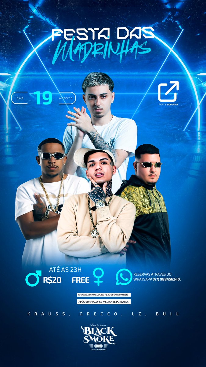 black_bnu's tweet photo. 3ª EDIÇÃO DA FESTA DAS MADRINHAS!
O melhor sábado da cidade com evento especial para as nossas madrinhas 🖤
Reservas: https://t.co/HzOwcc5A3o

@djgrecco_ 
@Buiu0101 
@djlzoriginal_ 
@djkrausss https://t.co/N9kMIMFb8E