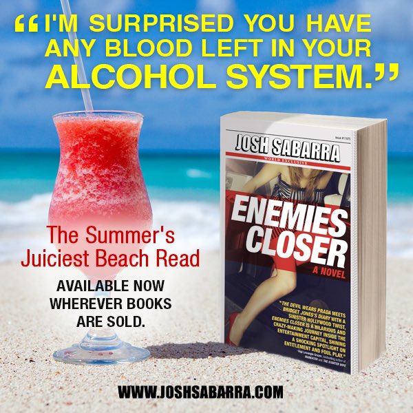 EnemiesCloserBk's tweet photo. The juiciest beach read of the summer! πΉβοΈ ENEMIES CLOSER is available now wherever books are sold, including https://t.co/zKZx3islc5. @JoshSabarra #JoshSabarra #EnemiesCloser #books #reading #novel #bookclub #beach #summer #sun #HotSummerReads https://t.co/Zc9fovBzaC