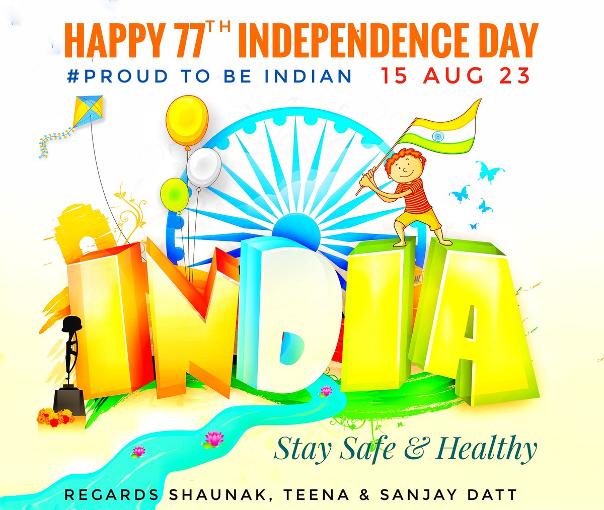 Happy 77th Independence Day. May we work together to make India great..
#ProudToBeIndian 
#CDM_IDS
