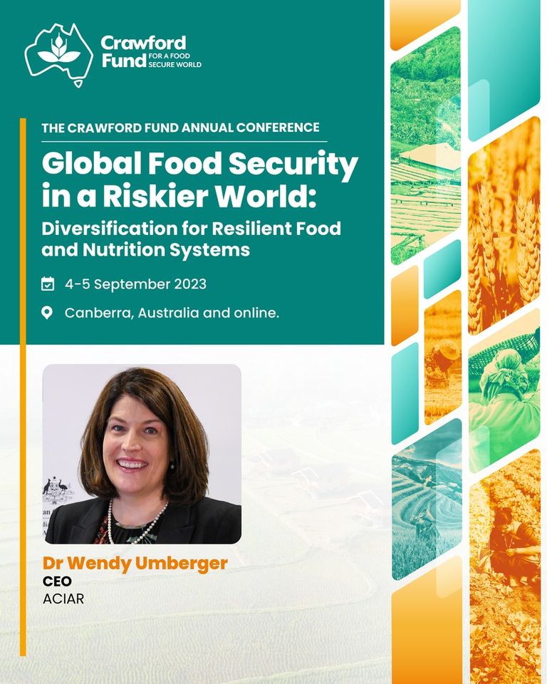 ACIAR (@aciaraustralia) on Twitter photo #ACIAR CEO Wendy Umberger will address on-farm risks for resilient food and nutrition systems at the upcoming 2023 <a href="/CrawfordFund/">The Crawford Fund</a> Annual Conference.
Register for the #23cfconf now: bit.ly/3sfkYS9 #ACIAR CEO Wendy Umberger will address on-farm risks for resilient food and nutrition systems at the upcoming 2023 <a href="/CrawfordFund/">The Crawford Fund</a> Annual Conference.
Register for the #23cfconf now: bit.ly/3sfkYS9