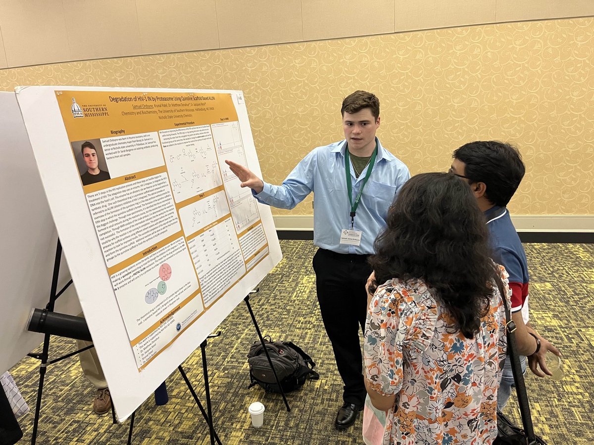 SongGuoUSM's tweet photo. 2023 USM Chem and Biochem REU students presented their poster in MS IDEA/EPSCoR conference. Excellent work accomplished in the summer. Part 2. https://t.co/VcdrvXgeTa