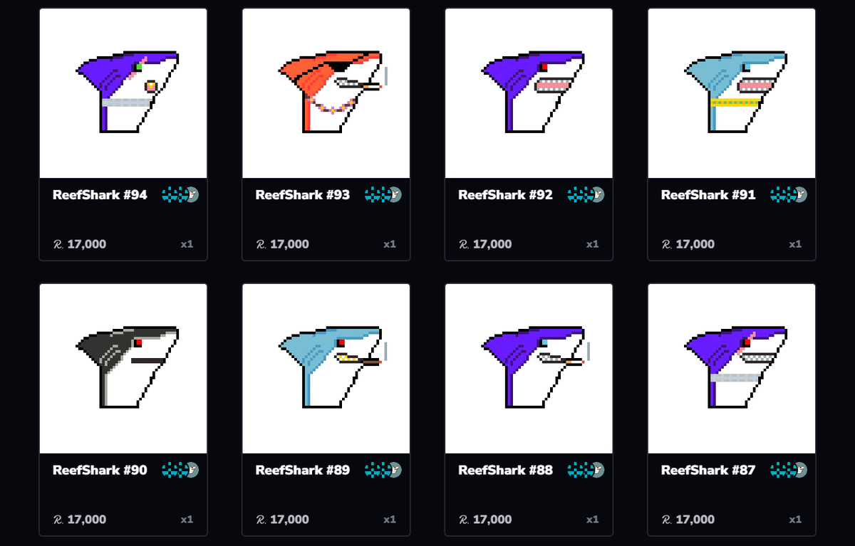 ReefSharksNFT's tweet photo. ‼️ PSA ‼️
A new batch of #ReefSharks was minted 🦈
Come and get your unique shark on @sqwid_app🐙 https://t.co/pCGnrl96Kj