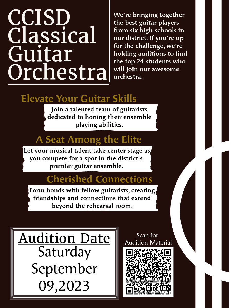 This is going to be amazing! #VMHSEagles #ccisdproud #vmhsfinearts #classicalguitar #austinclassical #ccisd #nafme #alhambraguitar #cordobaguitars