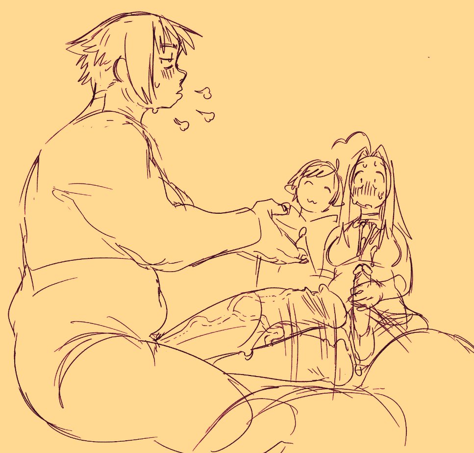 Millkefats's tweet photo. CW: choking, asphyxiation, snuff, huge insertion
More lazy sketching scenarios.
Berserker finally makes Caster happy ^0^ https://t.co/EjMDVFj8ll