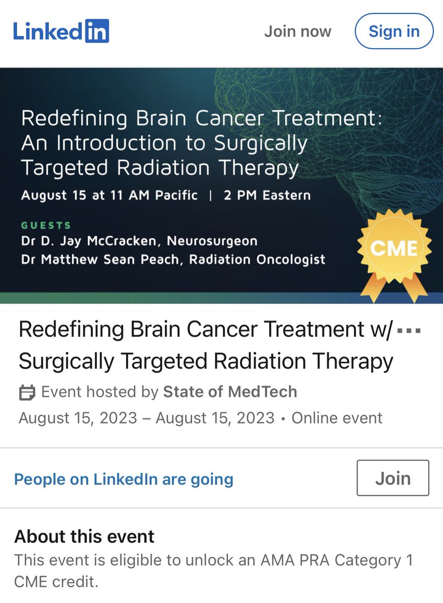 D. Jay McCracken, MD, FAANS (@djmccrackennsgy) on Twitter photo I wanted to share with everyone that I will be on the <a href="/StateofMedTech/">State of Medtech Podcast</a> podcast tomorrow discussing “Redefining Brain Cancer Treatment” and our experience with #gammatile brachytherapy for malignant brain tumors on LinkedIn linkedin.com/video/event/ur… I wanted to share with everyone that I will be on the <a href="/StateofMedTech/">State of Medtech Podcast</a> podcast tomorrow discussing “Redefining Brain Cancer Treatment” and our experience with #gammatile brachytherapy for malignant brain tumors on LinkedIn linkedin.com/video/event/ur…