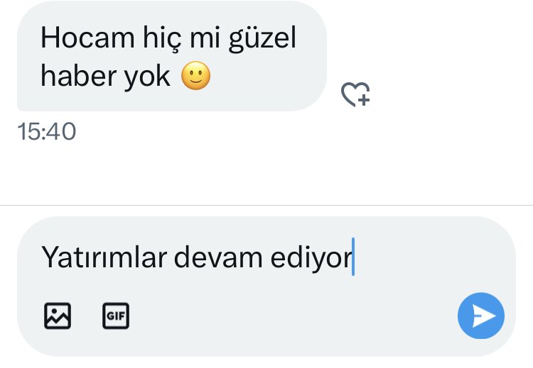 #sasa Bu soru ve bu anlamda Sasa meraklılarına, borsayı bilmeyenlere verilecek en anlamlı cevap “YATIRIMLAR DEVAM EDİYOR”. Anlamayana davul bile az, lafın tamamı kime anlatılır Emmoğlu?