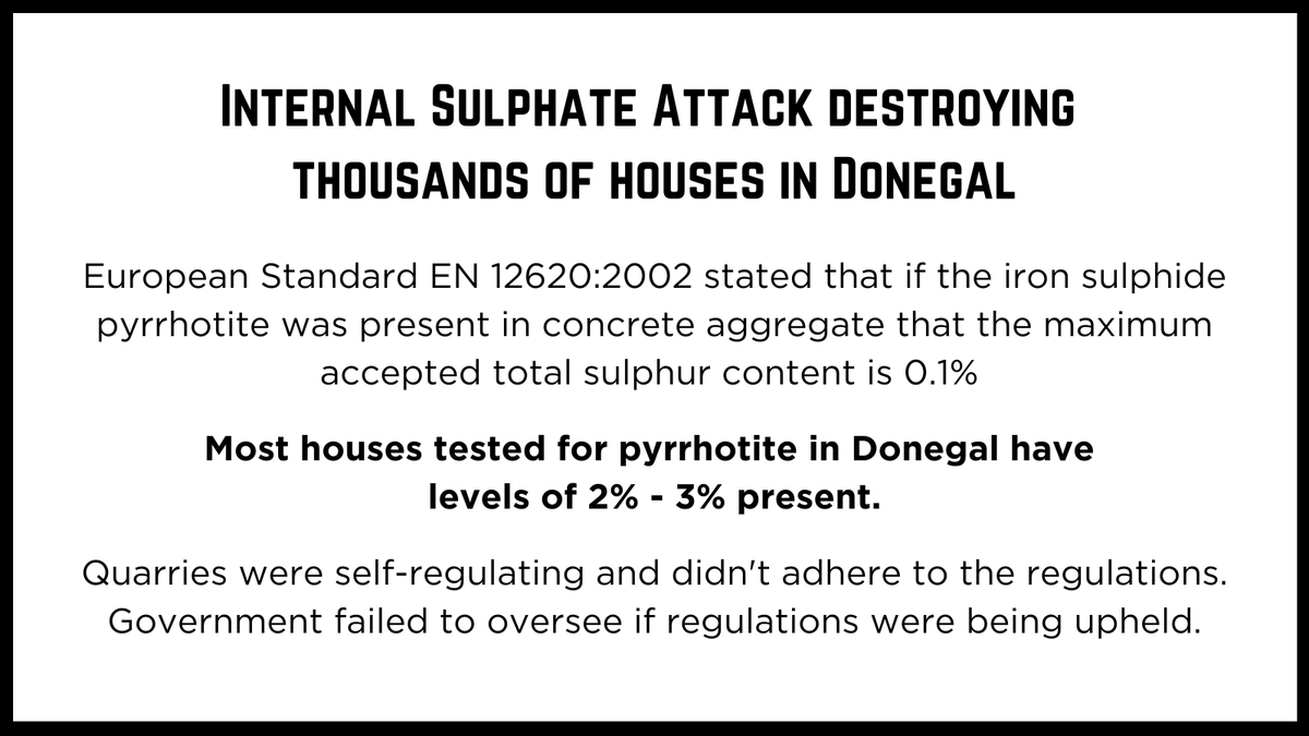 @fiannafailparty #Donegal #InternalSulphateAttack #DefectiveConcrete