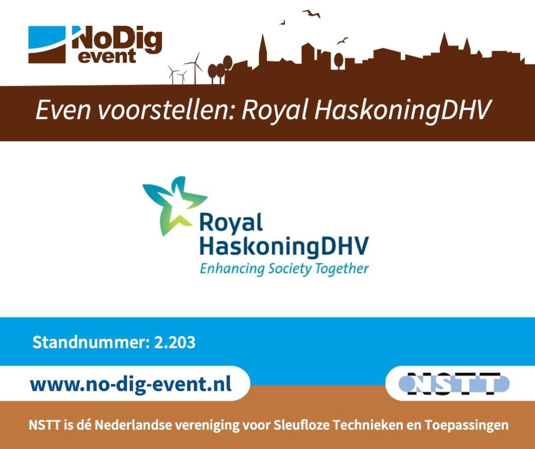 NoDigEvent's tweet image. We zijn verheugd om de volgende exposant aan jullie voor te stellen: 

@RHDHV 

Zorg ervoor dat je jouw plek op tijd veiligstelt door je nu alvast te registreren:
👉 no-dig-event.nl/inschrijven