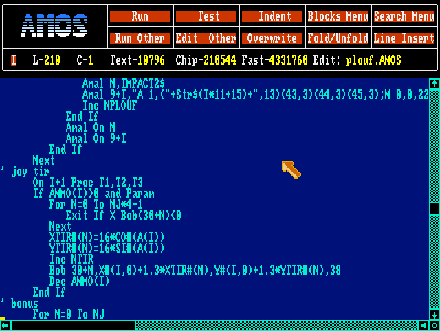 theNouk's tweet photo. @Anelka_Dev Beaucoup plus tard. Mon premier 'vrai' IDE: AMOS basic, sur Amiga. https://t.co/YTsoqBmCGR