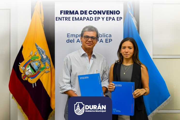 GobiernodeDuran's tweet photo. ¡Fortalecemos las relaciones interinstitucionales! 🤝 

Gracias a las gestiones del alcalde @CHONILLOec, hoy @EMAPAD_EP logró un valioso convenio de cooperación con @EmpresaaguaEc. Este acuerdo permitirá recibir asesoría y asistencia técnica para mejorar la gestión del agua. https://t.co/XqDmpqPbuc