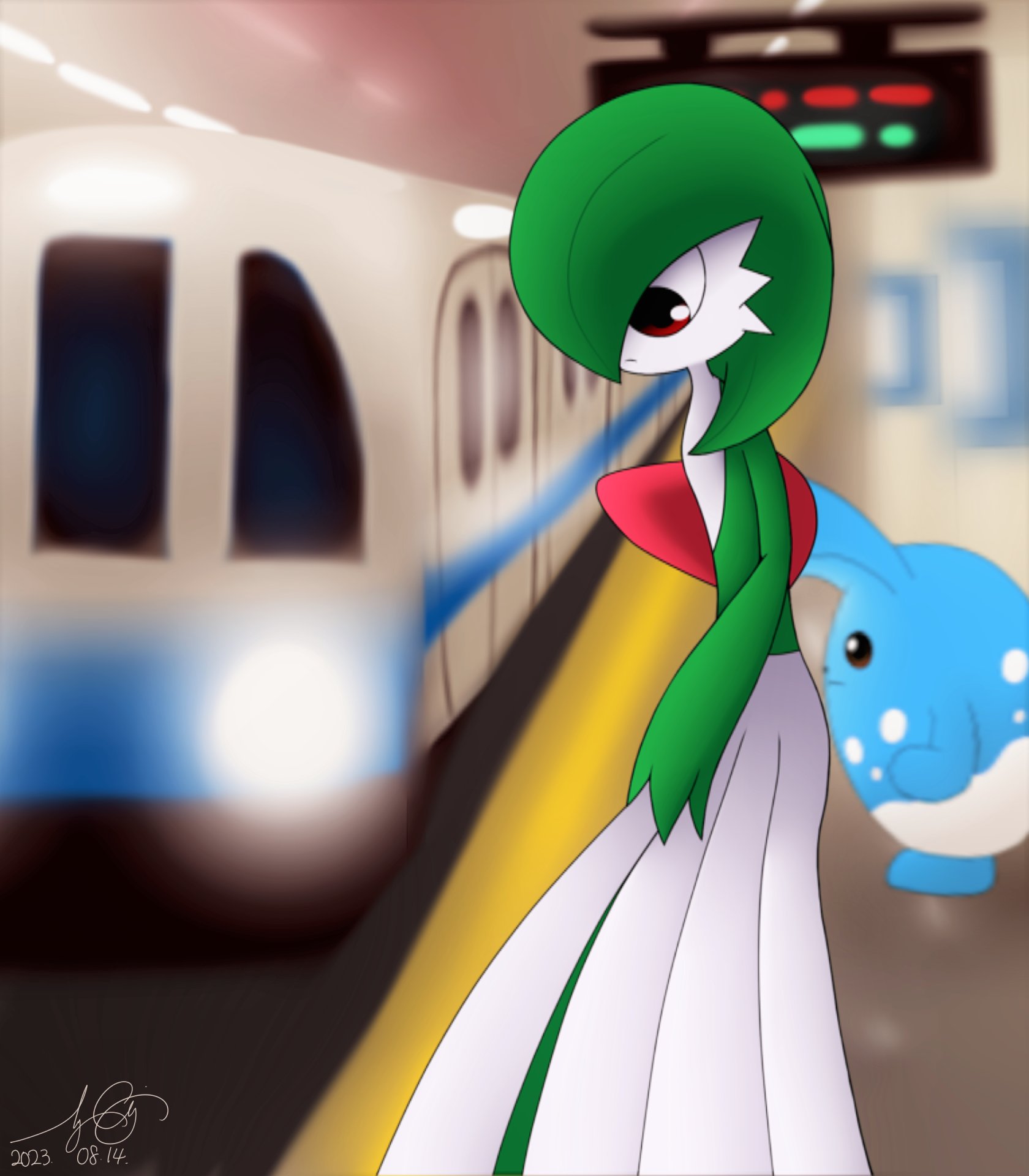 Seung Choi on X: Strolling in a Rainy Park #pokemon #gardevoir