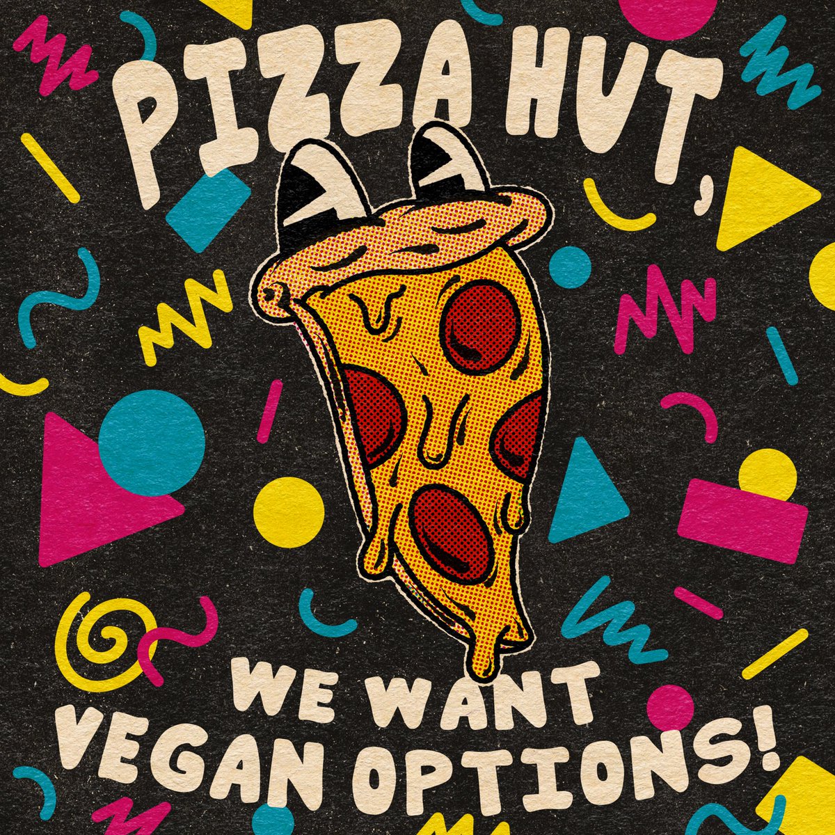 Hey @pizzahut it’s 2023! Get #vegan cheese and meats already!