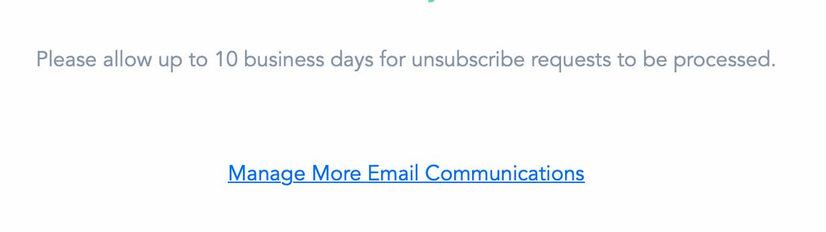 kylelonghurst's tweet photo. Can anyone describe one good technical reason that it would take 10+ days for a company to unsubscribe me from their marketing emails?? https://t.co/FtiDk8S1IT
