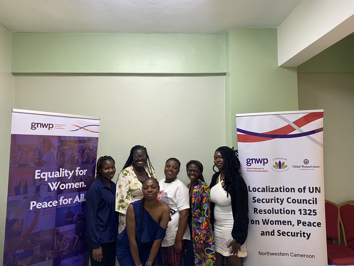 karenbedoume's tweet photo. Last week w/ COMAGEND in Yaoundé for our pre-localization training during which we planned for our Localization of #WPS workshops. It was a succesful meeting with this team of passionate and strong women, and we can’t wait to bring Localization to the Bali and Bamenda communities https://t.co/Q1h4mavh6E
