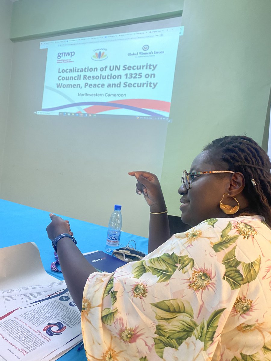 karenbedoume's tweet photo. Last week w/ COMAGEND in Yaoundé for our pre-localization training during which we planned for our Localization of #WPS workshops. It was a succesful meeting with this team of passionate and strong women, and we can’t wait to bring Localization to the Bali and Bamenda communities https://t.co/Q1h4mavh6E
