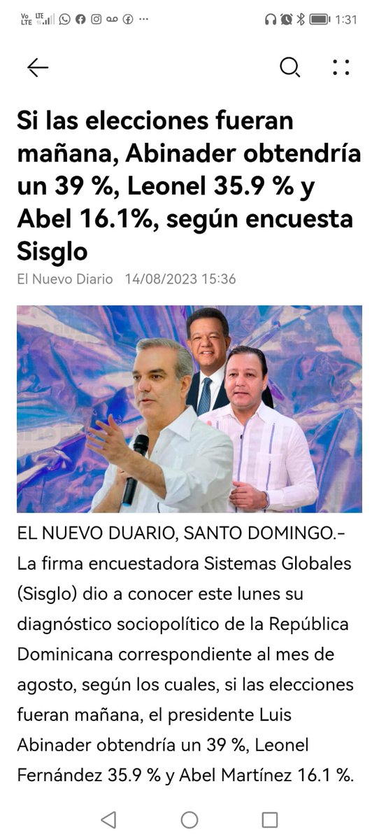 La luz siempre sale para que la miren, <a href="/LeonelFernandez/">Leonel Fernández</a> y la Fuerza del Pueblo <a href="/FPcomunica/">@Fuerza del Pueblo (FP)</a> están tomando su espacio, el que el soberano le ha dado, sin faltar le un ápice.

Para el 2024 el cambio real va?!  Por que los que improvisan se van!

Una verdadera encuesta, no amañada.