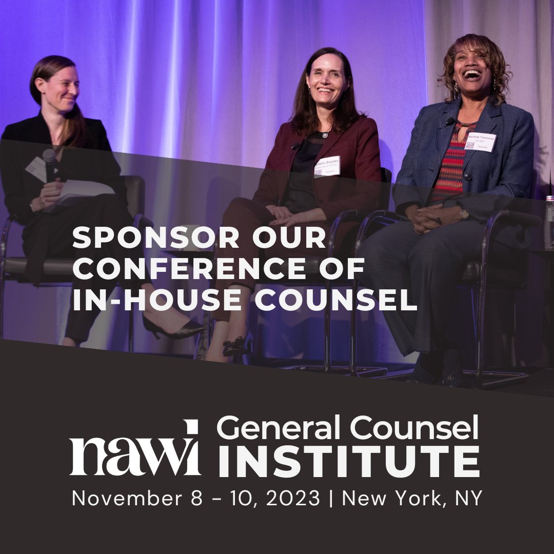 NAWLWomeninLaw's tweet image. Why sponsor #GCI2023?

Over several days of networking and education, #sponsors gain valuable insight from the #generalcounsel of prominent corporations. Certain levels even lead sessions.

Curious? Contact sskaggs@nawl.org

nawl.org/p/cm/ld/fid=30…

#NAWLGCI #NAWLWomeninLaw