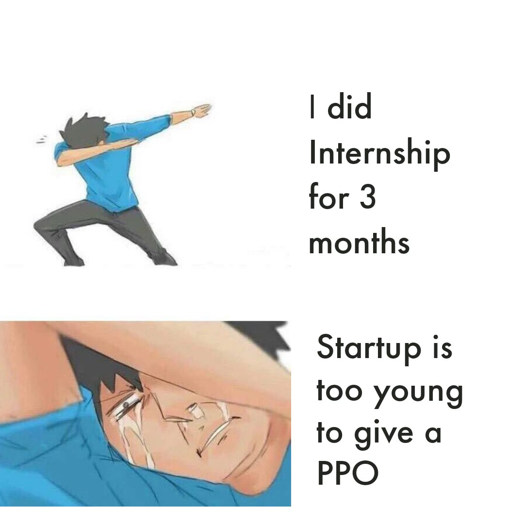 ayushunleashed's tweet photo. 🥲 Not every #internship converts to a #PPO. https://t.co/5RvM0xUhOI
