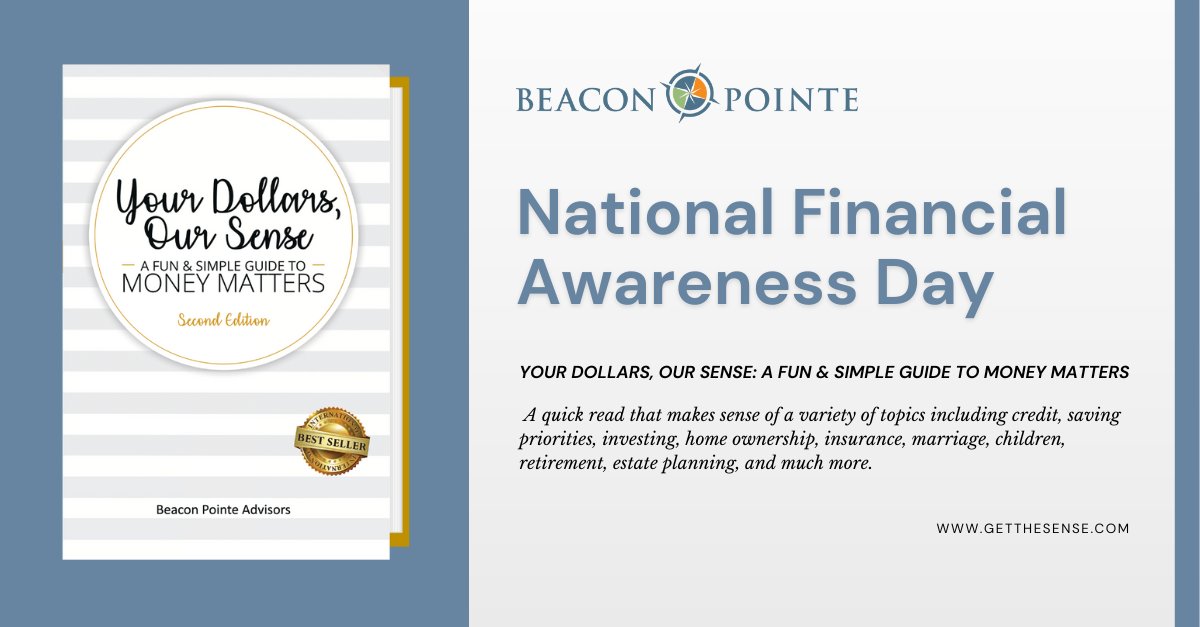 GetTheSense's tweet photo. On #NationalFinancialAwarenessDay, dive into "Your Dollars, Our Sense," a bestseller by @BeaconPointeRIA, delivering financial insights from credit to estate planning for every life stage. https://t.co/AhjBUEdudG https://t.co/K5QMyLZOkv