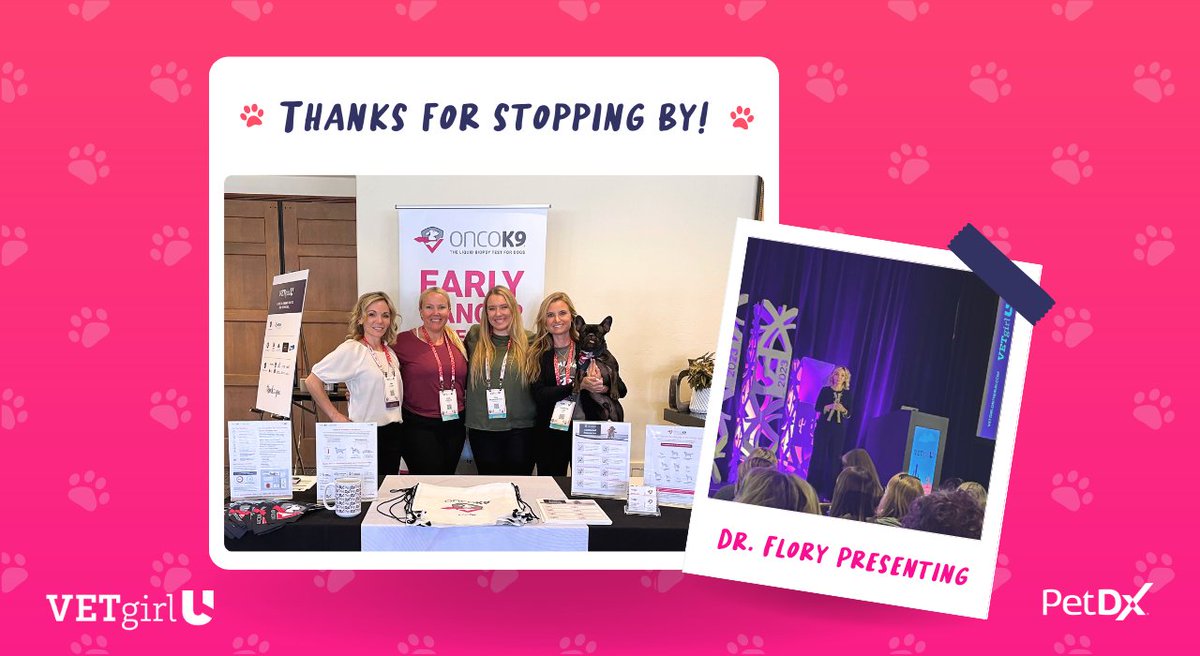 A big thank you to everyone who attended any of the three presentations by PetDx Chief Medical Officer Andi Flory, DVM, DACVIM (Oncology). And thank you to those who stopped by our booth to chat. We love connecting with the veterinary community! 🐾  #VETgirlU2023