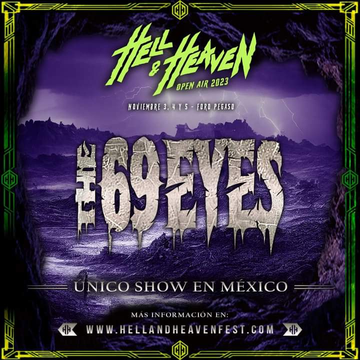 El metal gothic de los Vampiros de Helsinki @69eyesofficial formará parte de esta edición del Hell and Heaven Open Air @HHOpenAir 🗓 03, 04 y 05 de noviembre 📌 Foro Pegaso #SetlistEnHellAndHeaven23