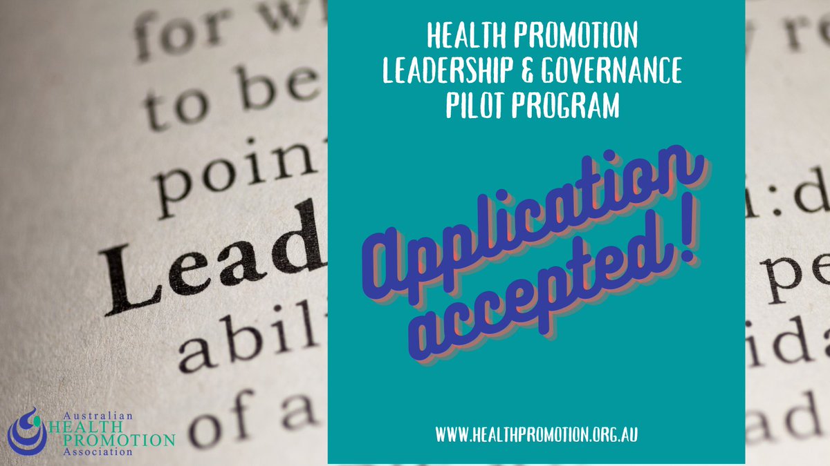 We are pleased to announce the AHPA members who have been selected to participate in our inaugural Health Promotion Leadership and Governance Pilot Program: @lianabelli @KatCacavas @EHeard_hp @hazieandleavo @BelindaLunnay Natalia March @teisha_schirmer 👏

healthpromotion.org.au/news/ahpa-upda…