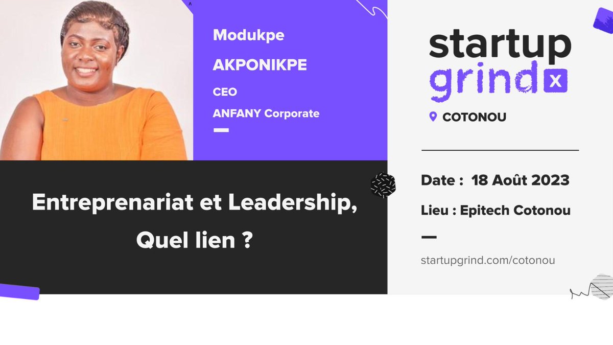 Startup Grind Cotonou tweet media