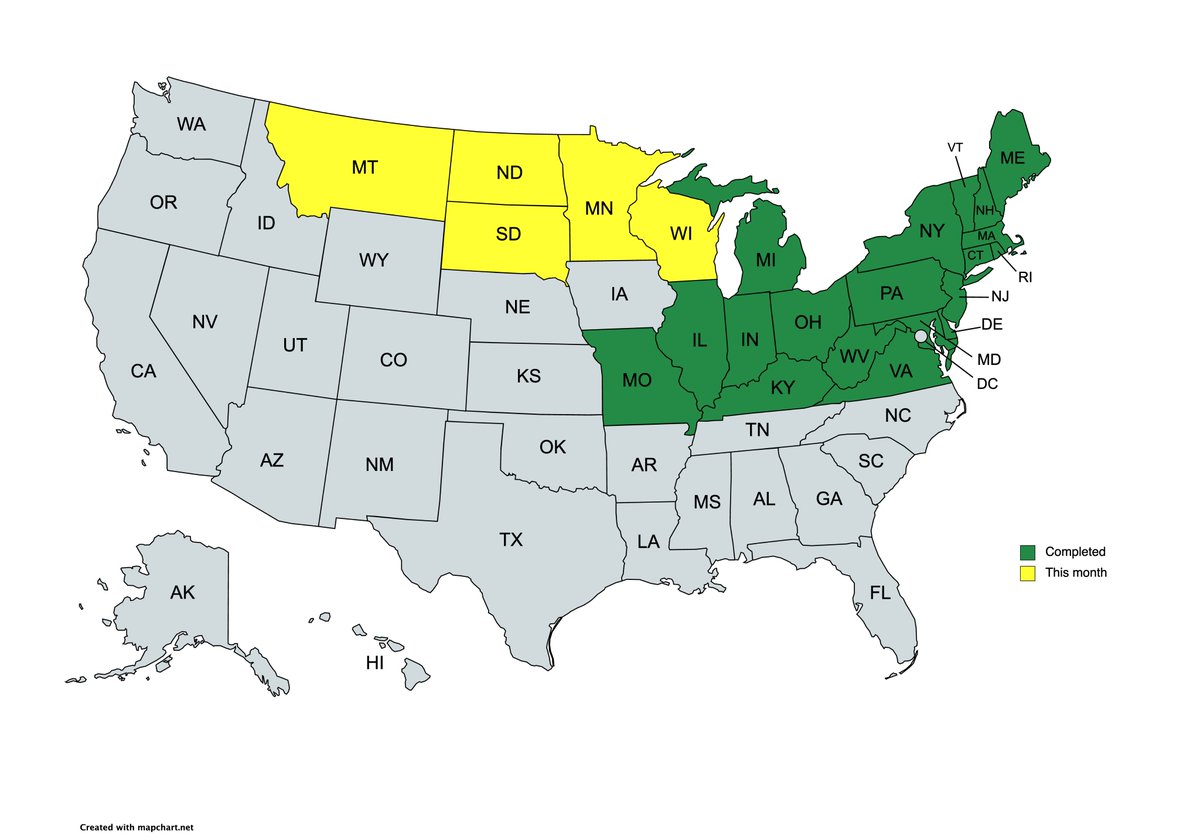 anujchristian's tweet photo. All the states in green are done. Excited to cover the ones in yellow this month. DM me if you would like to join #RemoveCountryCap https://t.co/BAnOYYkOkQ