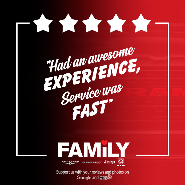 FamilyCJDR's tweet photo. We pride ourselves on excellent customer service. Thank you for the great review!
#ThankYouThursday #BuyLocal #WeAreFamilyHere #GoogleReviews https://t.co/Q0krxEnSqQ