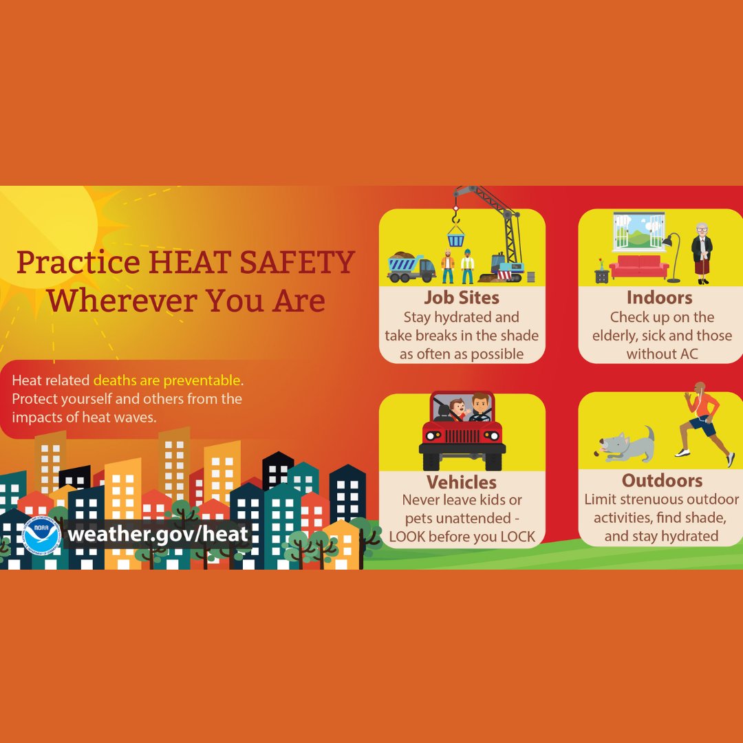 SWACH_ORG's tweet image. Temperatures are dangerously hot across our region this week! Learn about ways to keep yourself and your communities safe in this heat wave - including cooling centers and kits, heat exhaustion and stroke symptoms, and other essential tips.