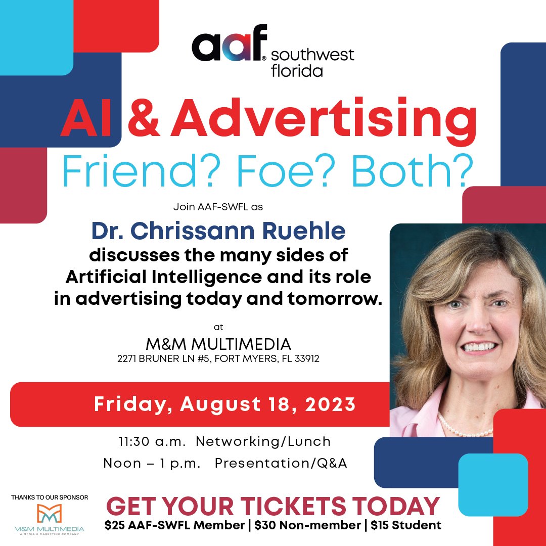 New Location! M&amp;M Multimedia... This Friday!

🌐🤯 Get ready to dive into thought-provoking discussions, network with fellow enthusiasts, and enjoy a delicious meal together.
To register, click here: brnw.ch/21wBE14