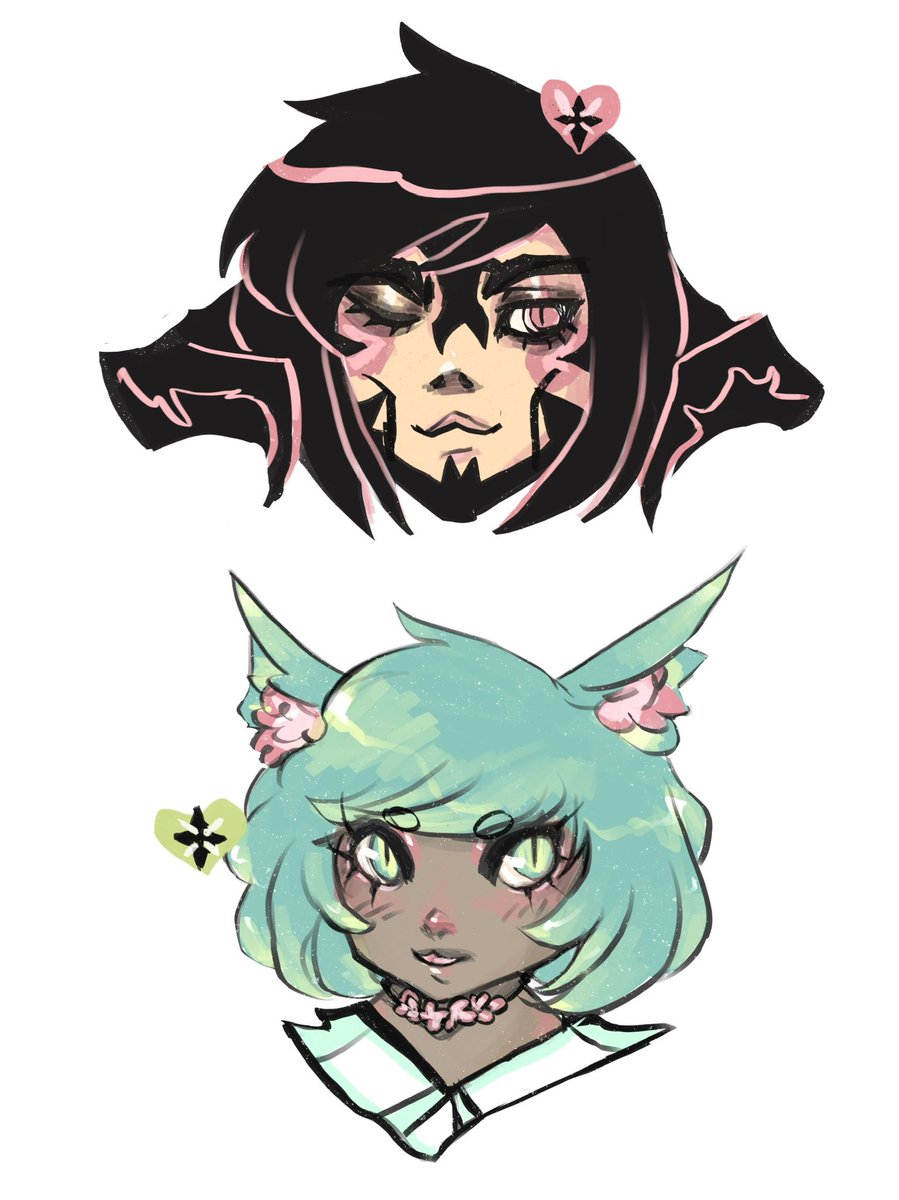GwillyGloom's tweet photo. Opening FFXIV art trades! 

These are the pieces we traded at the #FanfestWoLTrade ! I love all of your warriors of light and I would love to do a trade to draw yours! 

Message me privately if you are interested in a swap! :) https://t.co/9y7qSblrlw