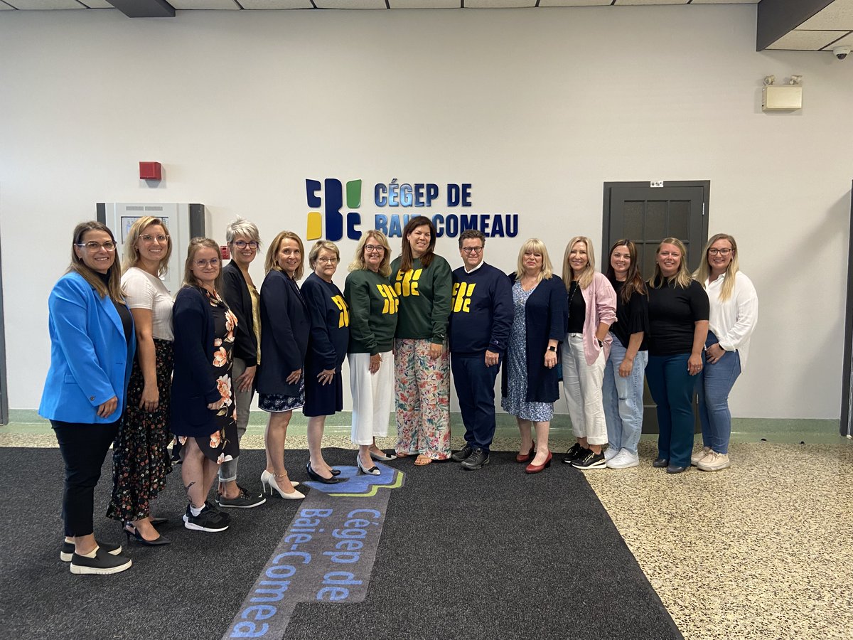 cegepbc's tweet photo. Merci à Mme Suzanne Roy, ministre de la Famille et Mme Kateri Champagne Jourdain, ministre de l’Emploi et ministre responsable de la région de la Côte-Nord pour leur visite qui a permis de discuter des différents enjeux propres au domaine de l’éducation à l’enfance. 👶📚 https://t.co/krzhRu77kL