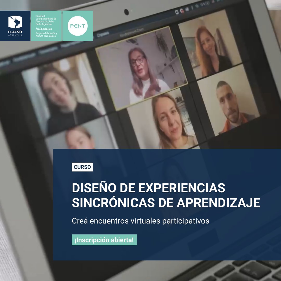 👨‍💻🔄 ¿Buscás crear encuentros virtuales participativos? Encontrá maneras de hacerlo con este nuevo curso.

💻 Aprendé y conocé:
📌Narrativas para organizar encuentros
📌Estrategias y formatos participativos
📌Estructuras gamificadas para generar interés

➡️bit.ly/expsincronicas