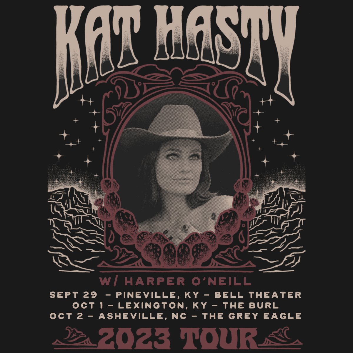 Excited to join a badass fellow Texan @kathasty on a few shows this fall! Tickets for Pineville go on sale Friday @ 10am, and Lexington/Asheville are on sale now! harperoneillmusic.com/pages/tour