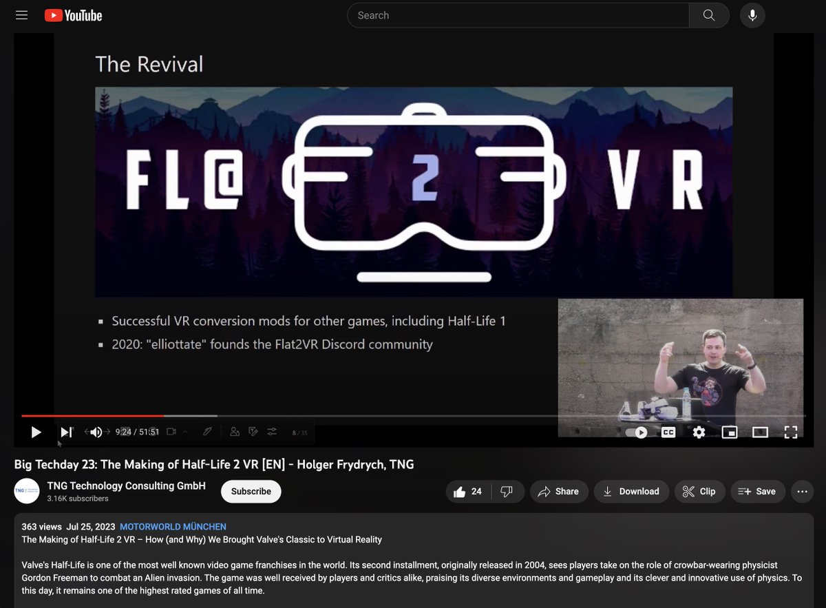 Flat2VR on X: The Making of Half-Life 2 VR - Live Talk By Fholger
