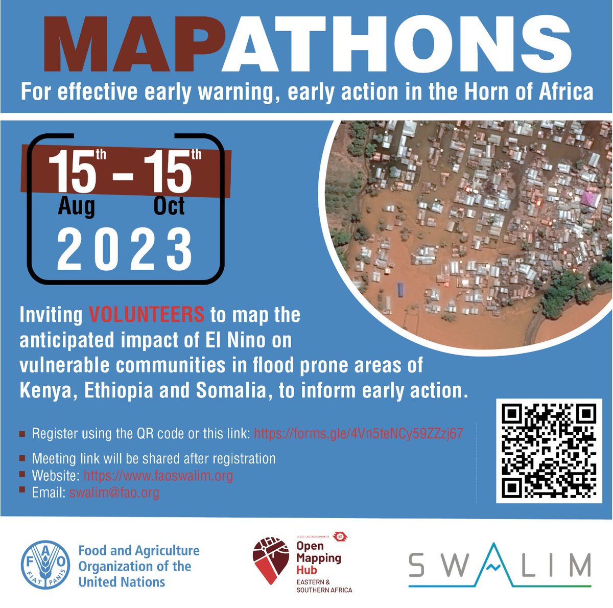 Humanitarian OpenStreetMap Team (@hotosm) on Twitter photo 🌍 GIS Volunteers Needed! 🗺️
Join the <a href="/openmapping_esa/">The Open Mapping Hub-Eastern & Southern Africa Hub</a> and the <a href="/FAO/">Food and Agriculture Organization</a> in our mission to tackle the anticipated El Niño! 👉 Join our kick-off mapathon tomorrow!
✨ All levels are welcome.
For more details, visit hotosm.org/updates/mappin… 🌍 GIS Volunteers Needed! 🗺️
Join the <a href="/openmapping_esa/">The Open Mapping Hub-Eastern & Southern Africa Hub</a> and the <a href="/FAO/">Food and Agriculture Organization</a> in our mission to tackle the anticipated El Niño! 👉 Join our kick-off mapathon tomorrow!
✨ All levels are welcome.
For more details, visit hotosm.org/updates/mappin…