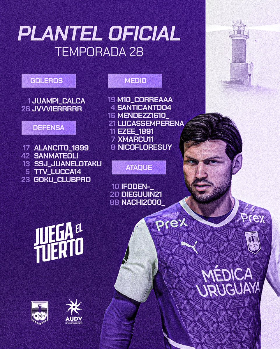 EsportsDefensor's tweet photo. ¡𝙋𝙇𝘼𝙉𝙏𝙀𝙇 𝙊𝙁𝙄𝘾𝙄𝘼𝙇!

Les presentamos los jugadores que pelearan por 𝘁𝗼𝗱𝗼 en esta Temporada #28 de @AUDVesports.

𝐕𝐚𝐦𝐨𝐬 𝐦𝐮𝐜𝐡𝐚𝐜𝐡𝐨𝐬! https://t.co/om7nPny4X8