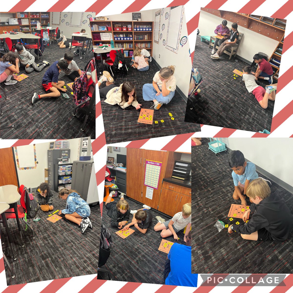 Icenhower4VAISD's tweet photo. Solving problems with a partner! Students were given digits 0-9 and had to fill in the missing numbers on a board where each row, column, and diagonal equaled 21!!! #wedomath #ThePrestonPride https://t.co/wz0lmk23SQ