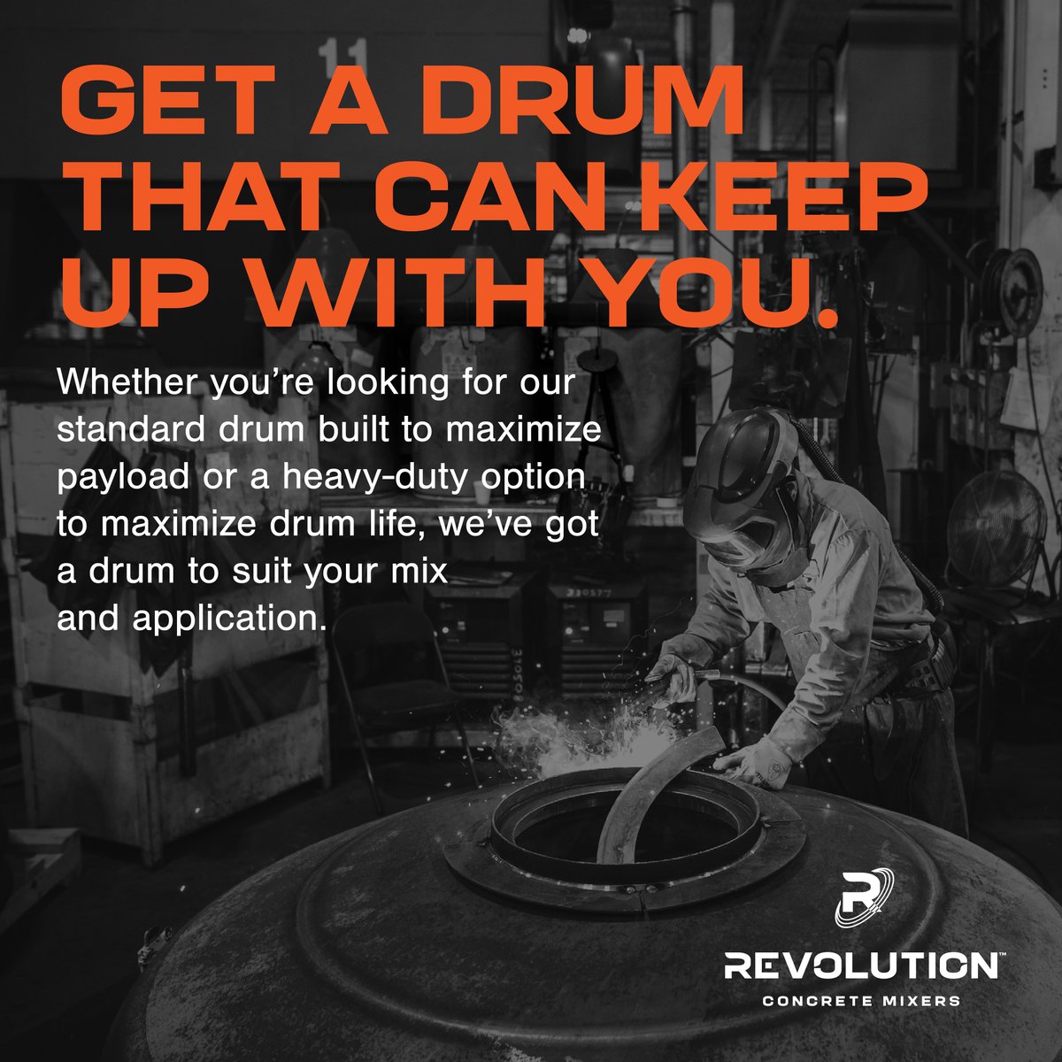 RevolutionMixer's tweet image. Don’t let a drum slow you down. We have drums in stock and ready to ship. Order now and replace it on your time. Call our drum replacement experts at (888) 686-7278.
#RevolutionConcreteMixers #ConcreteMixerDrums #RevolutionOperator #ConcreteMixer