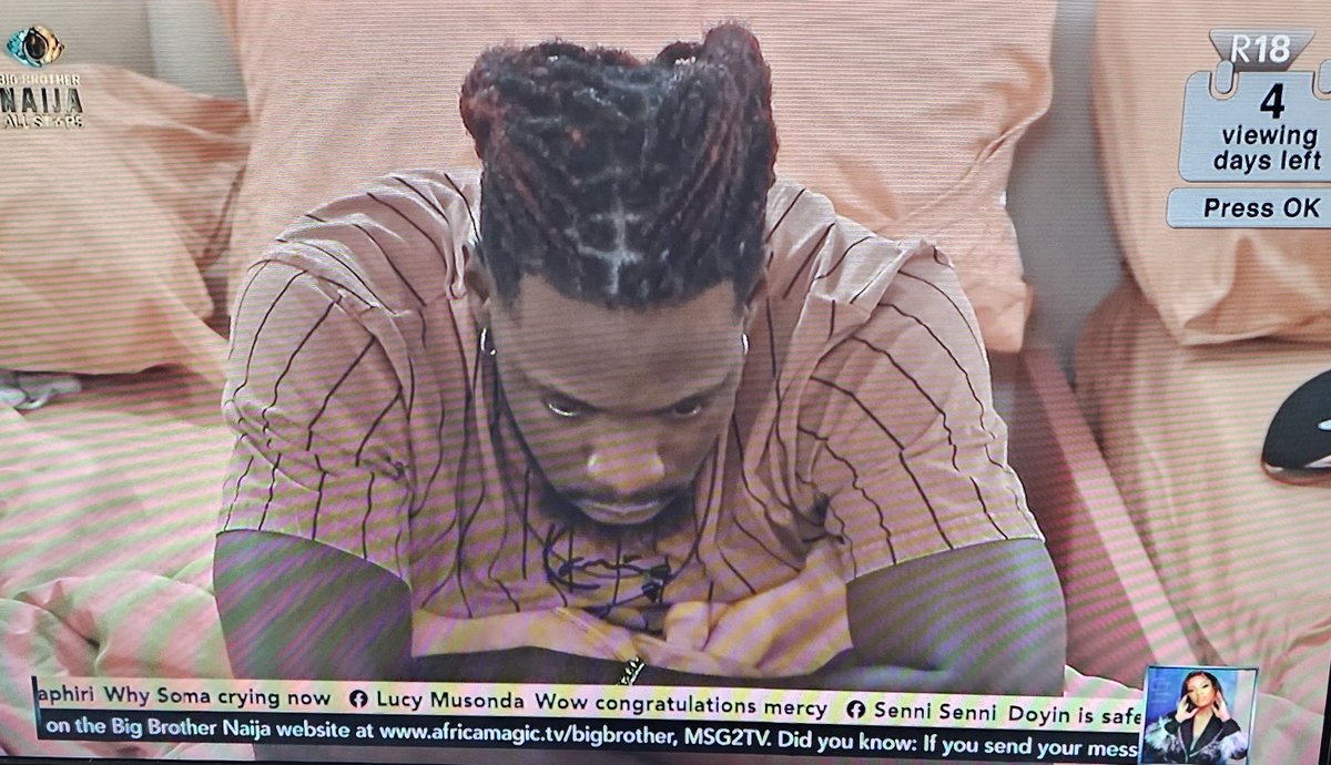 TWEETORACLE's tweet photo. Why is SOMA acting like a child?
All these tearing up every minute don't make sense and would be equated to be a strategy.
Dude, MAN UP and suck it up like a man.
There are NO free pity Votes this season on #BBNaijaAllStars https://t.co/cabrpOC6Un