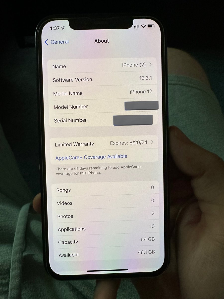 ThatGuyRob096's tweet image. Needed a second phone for my job so I got a iPhone 12 today. And this phone literally came with iOS 15.6.1 super surprised. Not sure if I want to update it lol. Beautiful color too. #iPhone12 #Apple #ios15