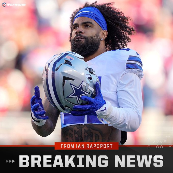 patriotslatam's tweet photo. ÚLTIMA NOTICIA, NEW ENGLAND.

.@RapSheet confirma que ZEKE ELLIOTT ES NUEVO JUGADOR DE LOS NEW ENGLAND PATRIOTS.

El acuerdo es de un año y puede llegar hasta 6M.

¡BIENVENIDO AL 6 VECES CAMPEÓN, ZEKE! https://t.co/Olxk02AEOx