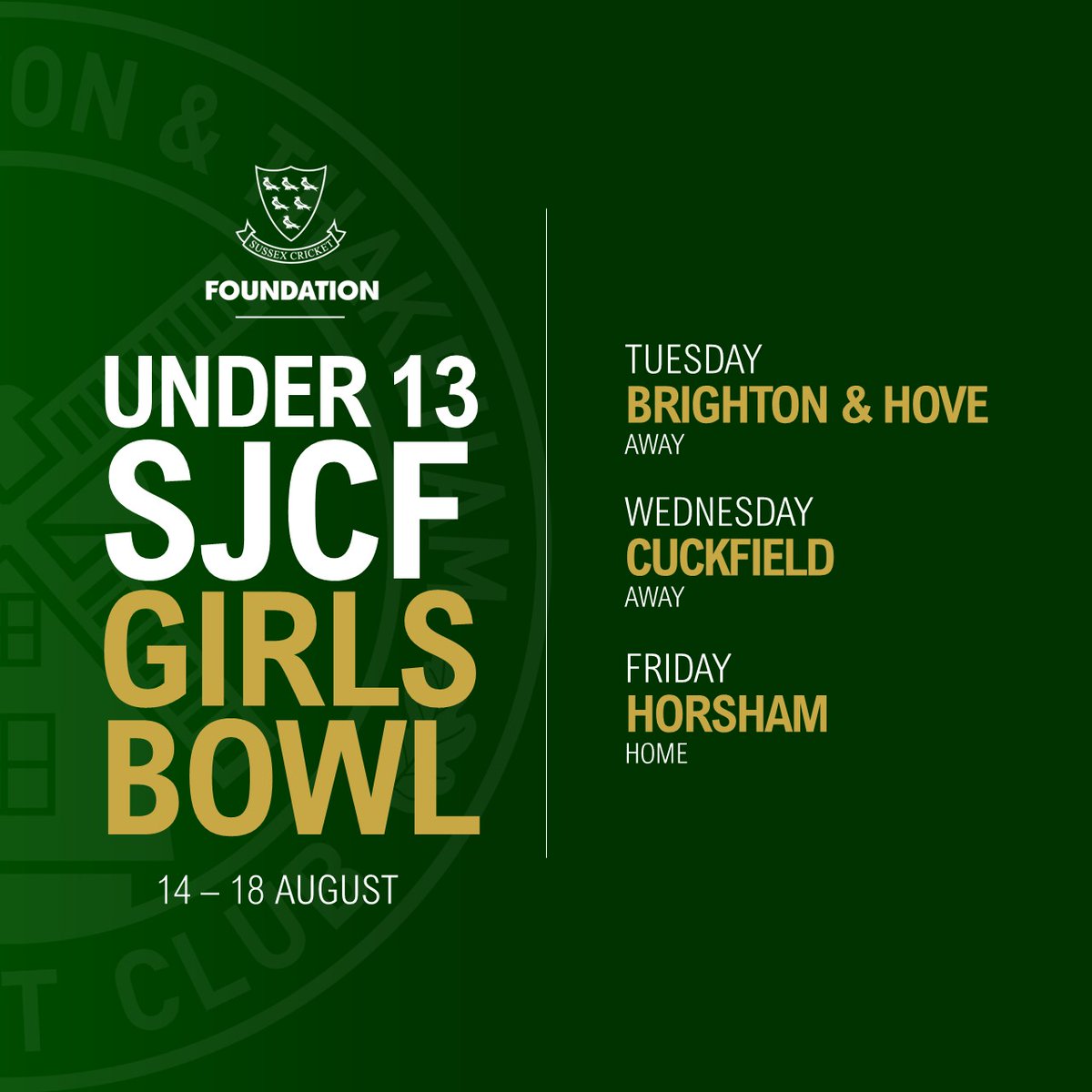 WCTCC's tweet photo. SJCF | This week is the turn of the U13 Girls and the U16s Mixed sides. Good luck to all those taking part. Enjoy!
#COYChilt #sussexcricketfoundation #sussexjuniorcricketfestival #sjcf https://t.co/GYFMUtBAGC